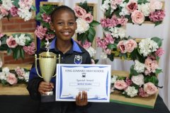 Botle Tsabo received the Layken Phizacklea Trophy for Good Fellowship at the JP Prizegiving.JPG